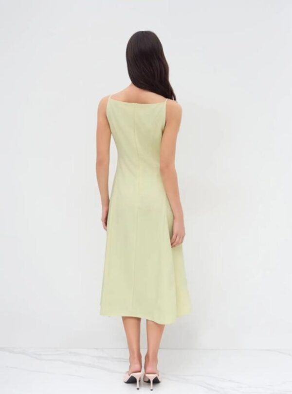 Sleeveless light Yellow Frock - Image 3