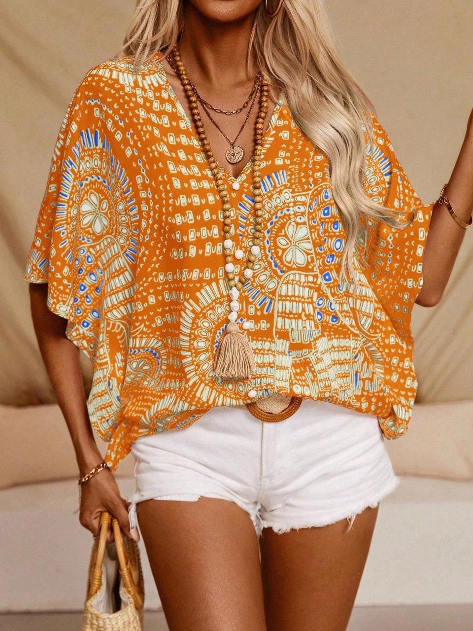 Yellow Print Top