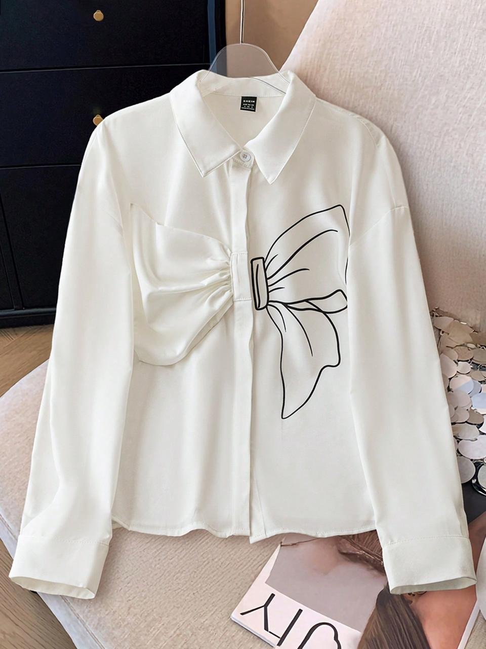 White Printed Kimono