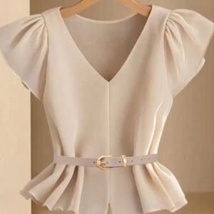 Cream Frill Blouse