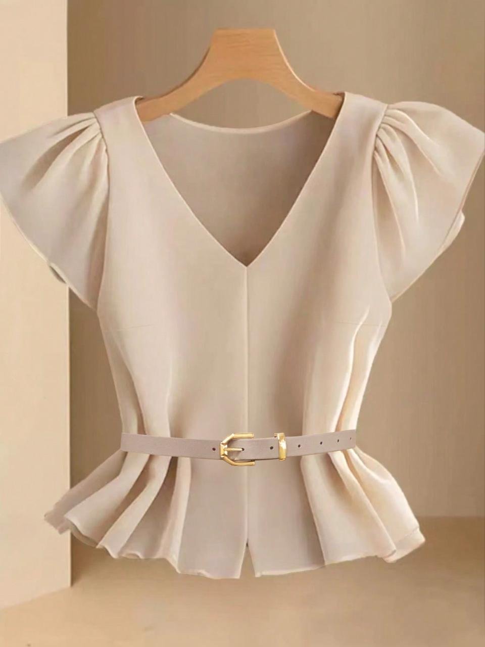 Cream Frill Blouse