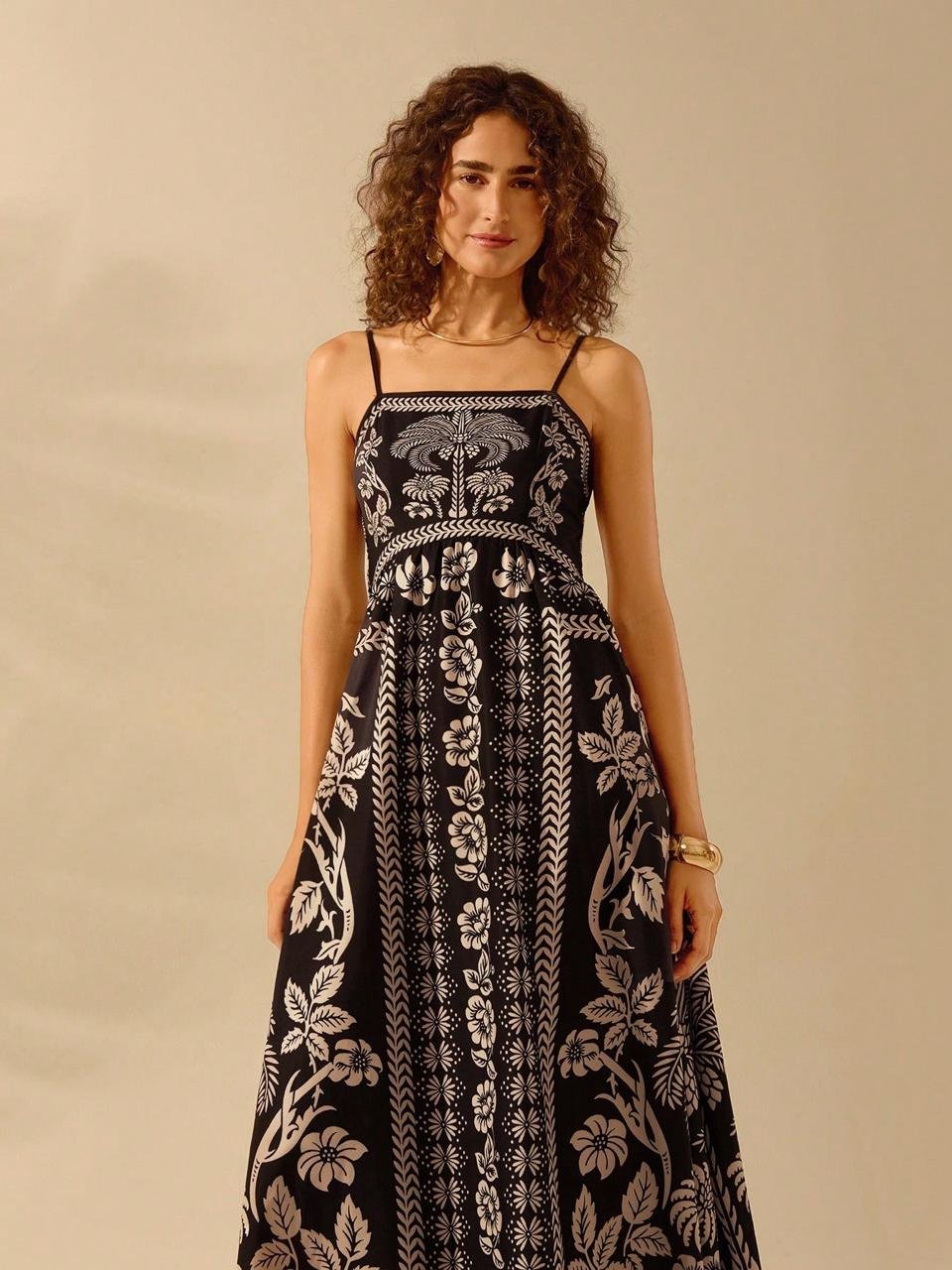 Black Boho Flowy Dress