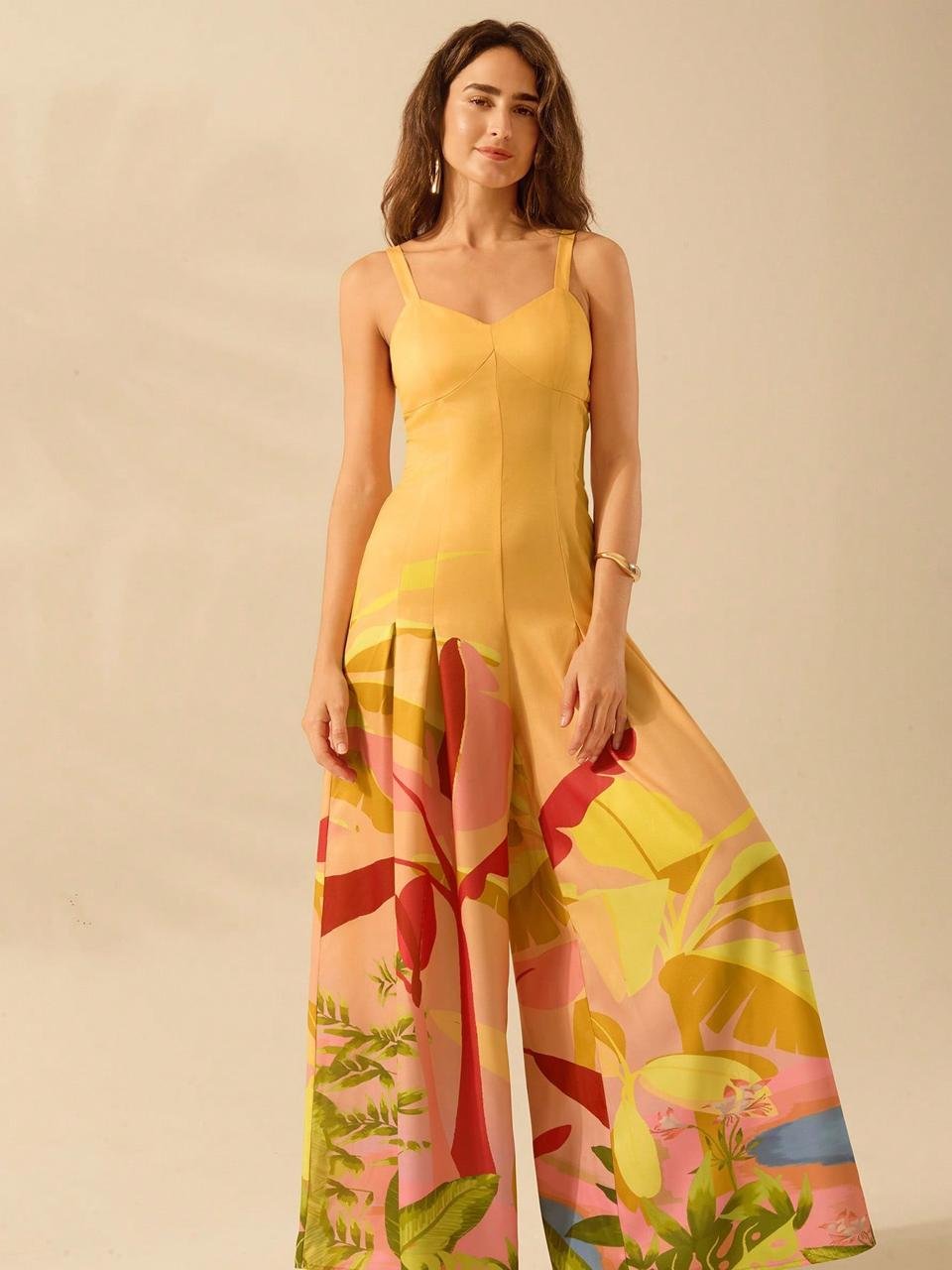 Yellow Tropical Dress