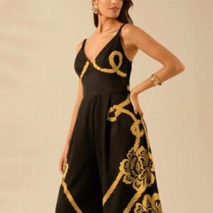 Black & Yellow Floral Dress