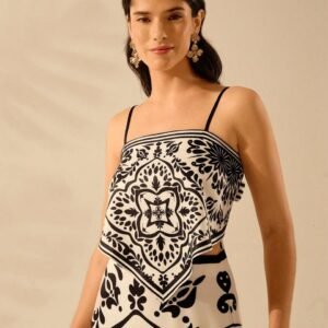 Abstract Strap Dress