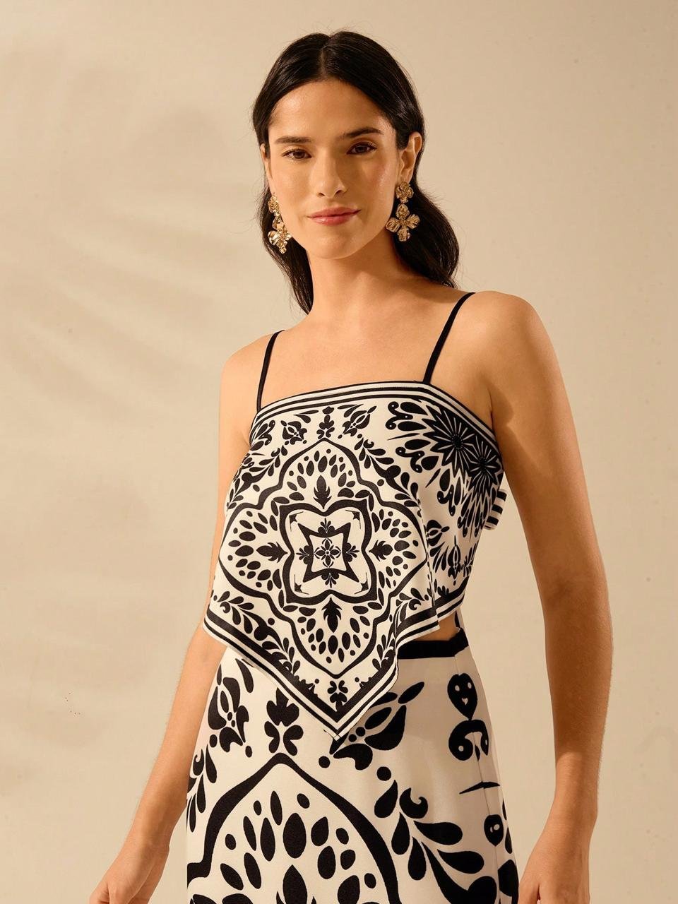 Abstract Strap Dress