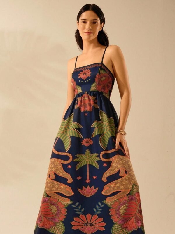 Floral Folk Maxi Dress