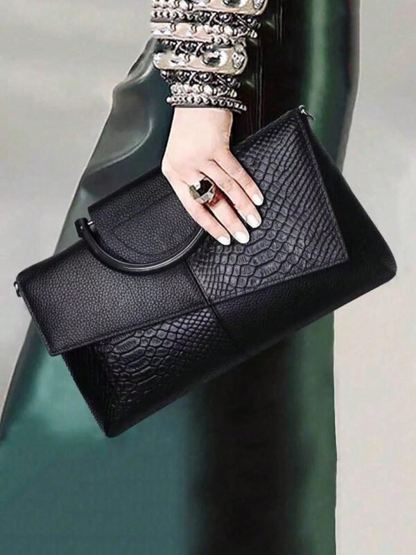 Noir Textured Clutch